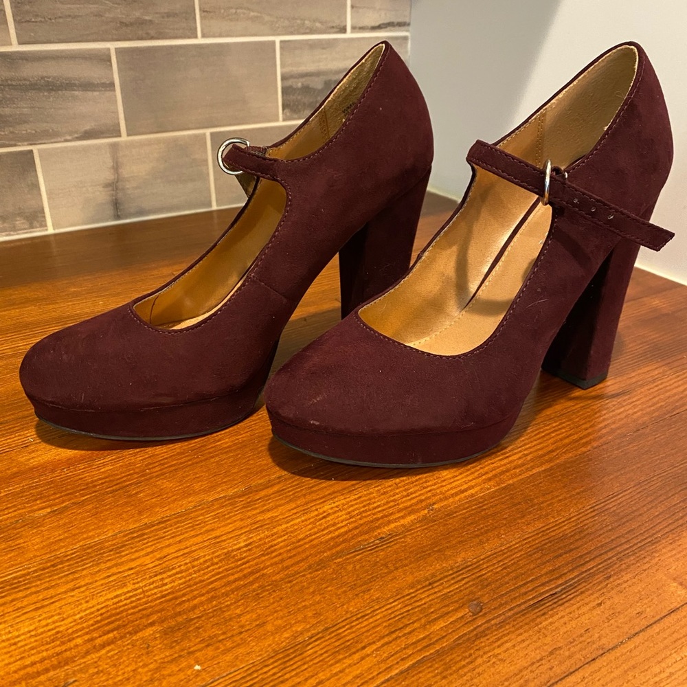 Burgundy heels